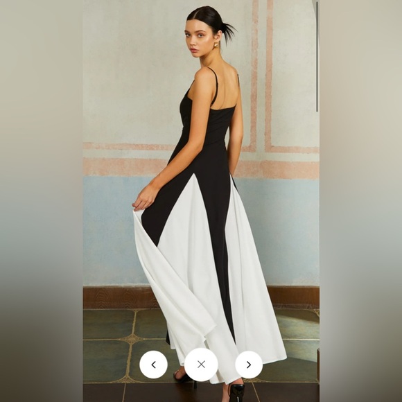 Commense Color Block Spaghetti Strap Long Dress - Size L - Picture 5 of 8